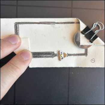 It didn't work even when I tried to put a LOT of graphite on the circuit