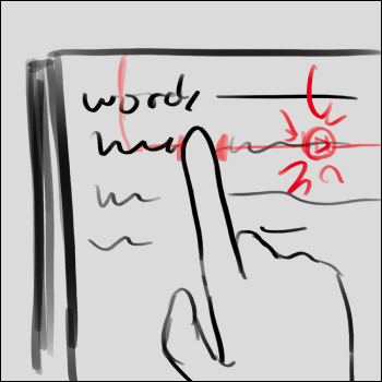 Book pages that have parts light up as you drag your finger