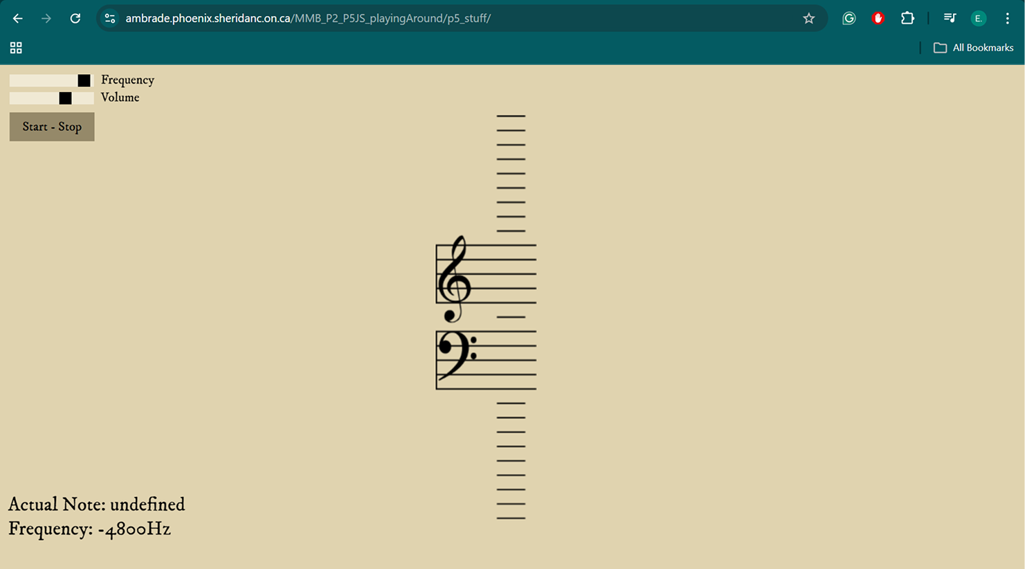 Screenshot of my final project
