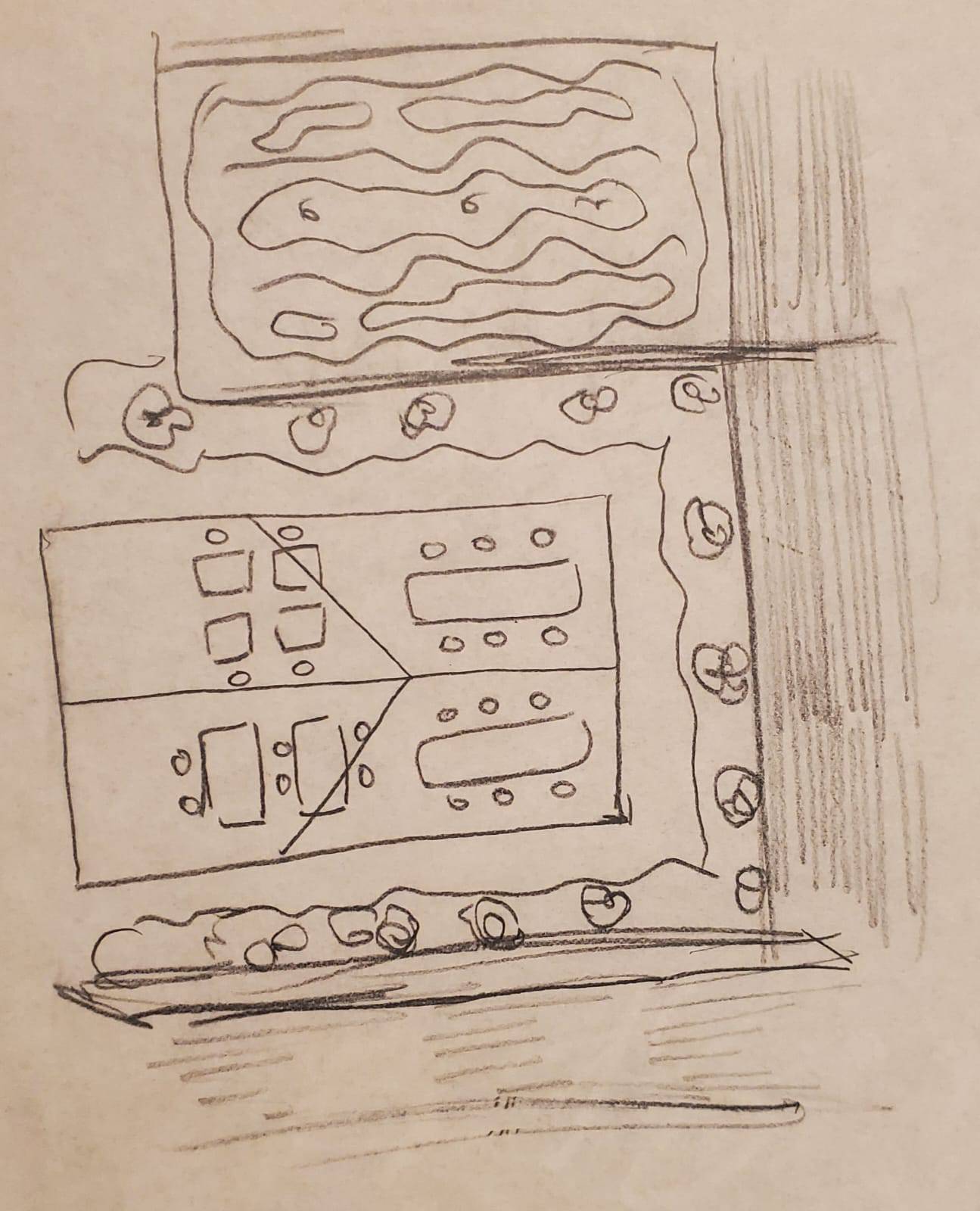 Revamp of the outdoor seating area between J and AA wings. Added foliage, revamped seating.